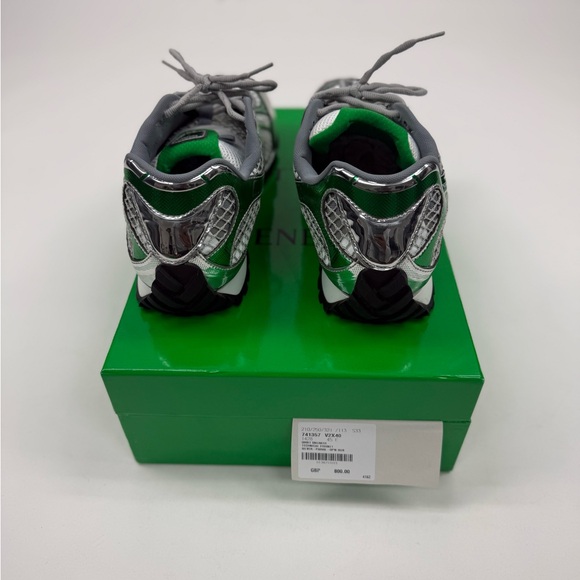 Bottega Veneta - Orbit Sneakers Silver and Green Sneakers - Picture 3 of 7